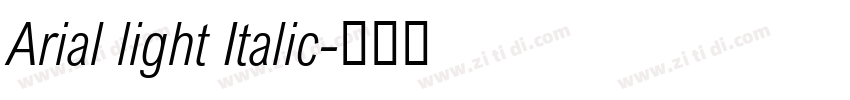 Arial light Italic字体转换